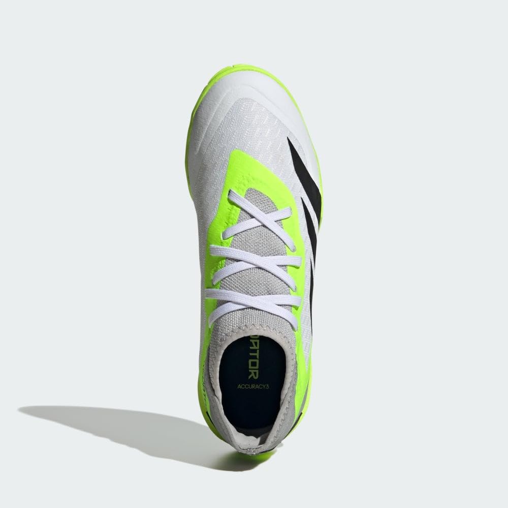 adidas Soccer Predator Accuracy.3 Indoor (Little Kid/Big Kid) Footwear White/Core Black/Lucid Lemon 2.5 Little Kid M