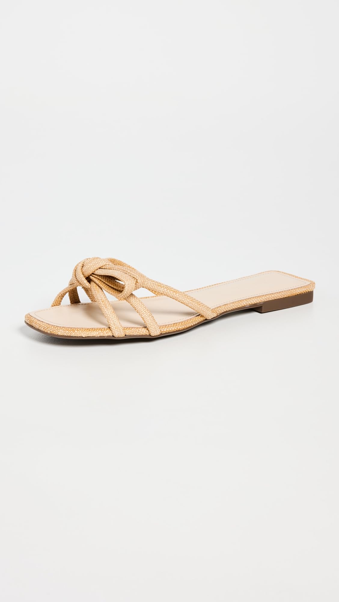 SCHUTZ Women's Blossom Raffia Sandals, Raffia, Tan, 5 Medium US