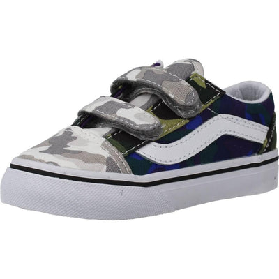 Vans Baby Boy's Old Skool V (Infant/Toddler) Camocollage Multi 4.5 Toddler M