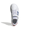 Adidas Little Kids Unisex Grand Court Sneakers, White/Team Royal Blue/Vivid Red, 1.5