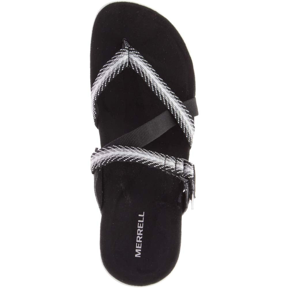 Merrell Women's District Mendi Thong Shoe, Black, 11.0 M US