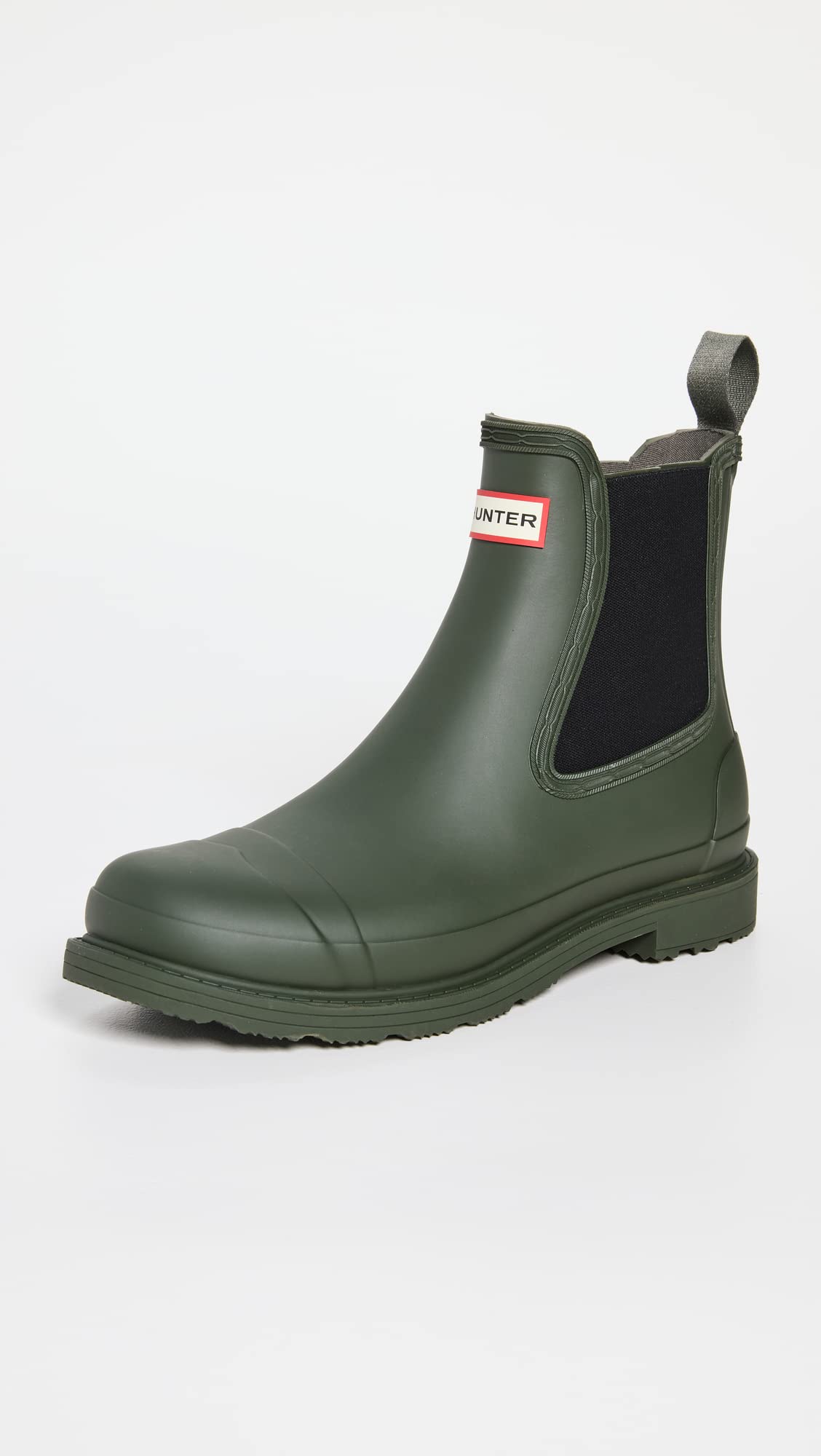 Hunter Boots Men's Men's Commando Chelsea Boots, Dark Olive, Green, 13 Medium US