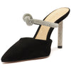 SCHUTZ Women's Pearl Pin Heel Mule, Black, 8