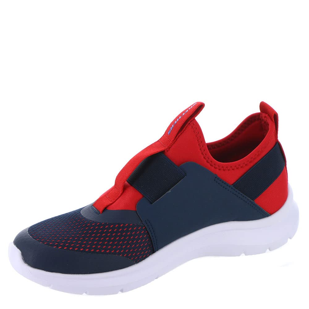 Skechers Kids Boys Skech Fast Sneaker, Navy/Red, 3.5 Big Kid