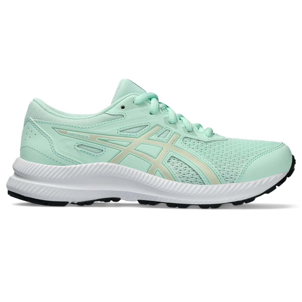 ASICS Kid's Contend 8 Grade School Running Shoes, 4, Mint Tint/Champagne