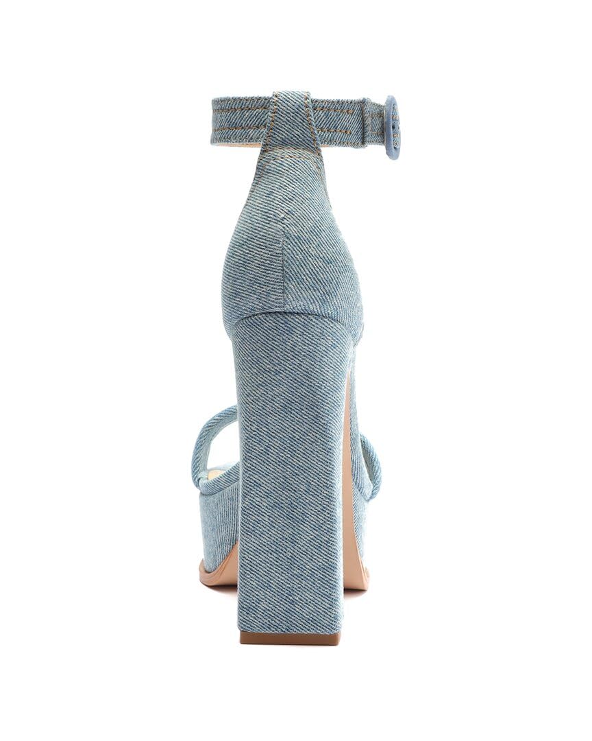 Schutz Women's Eduarda Sandal, Blue/Summer Jeans, 10
