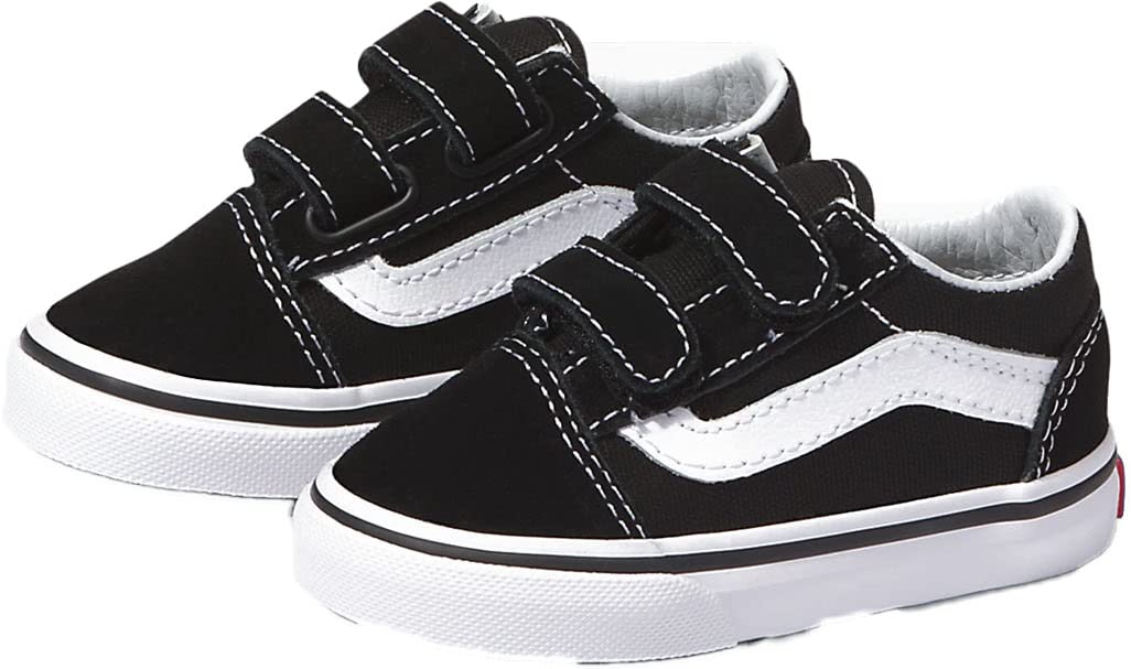Vans Kids Unisex Old Skool V Shoes, Size 8.5, Color (BLK) Black