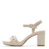 Rockport Women's Tabitha Two-Strap, Vanilla Leather Pearl, 6