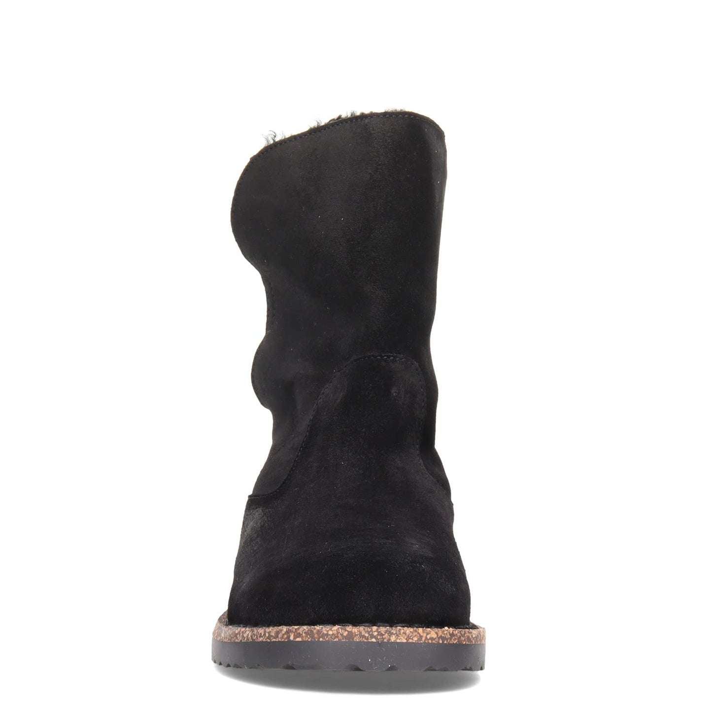 Shearling Suede Leather Black Birkenstock Uppsala