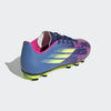 adidas X Speedflow Messi.4 Flexible Ground Cleats Soccer (Little Kid/Big Kid) Victory Blue/Shock Pink/Solar Yellow 4 Big Kid M