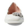 Stuart Weitzman Crystal Fleur Ballet Flat White 8.5 B