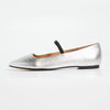 Madewell Women's The Greta Ballet Flats, Silver, 6 Medium US