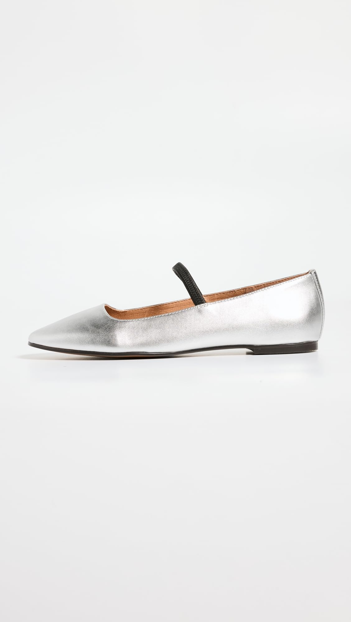 Madewell Women's The Greta Ballet Flats, Silver, 6 Medium US