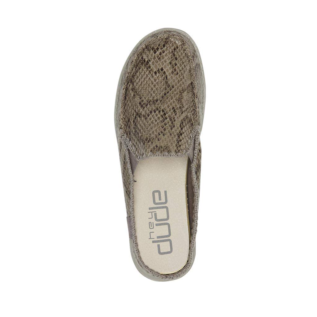 HEYDUDE Women's Lexi Leopard Black Size 6 | Women’s Loafers | Women’s Slip On Shoes | Comfortable & Light-Weight