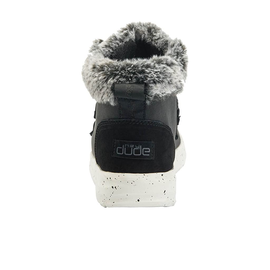 HEYDUDE Women's Eloise Black Size 4 | Women’s Shoes | Women’s Casual Boots | Comfortable & Light-Weight