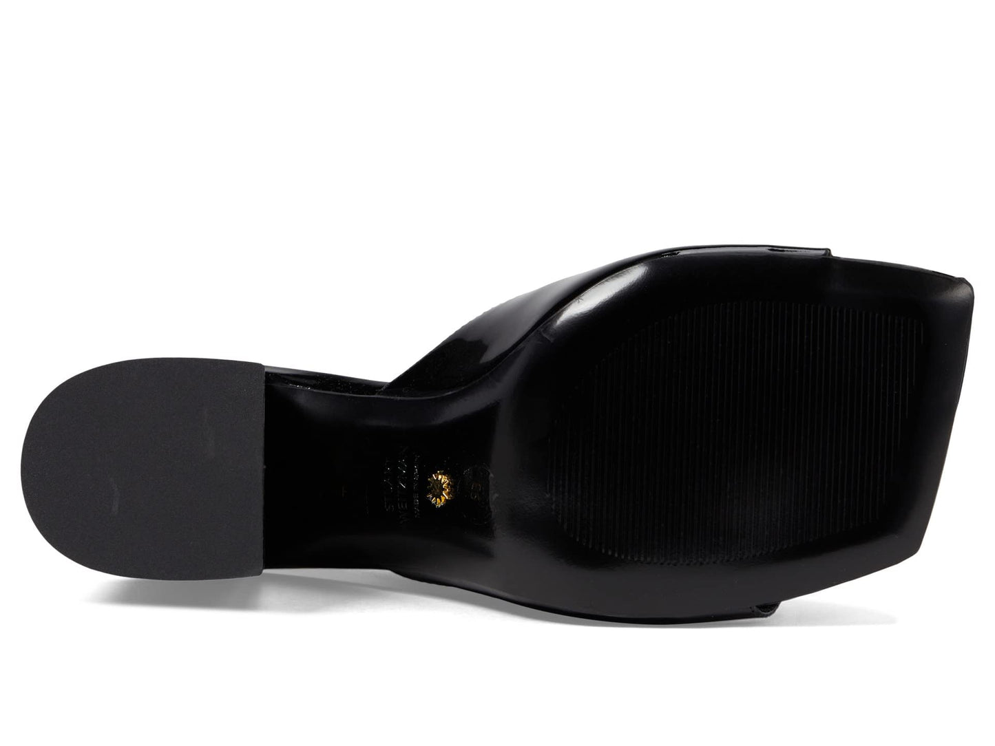 Stuart Weitzman Tia 85 Flareblock Slide Black 9 B