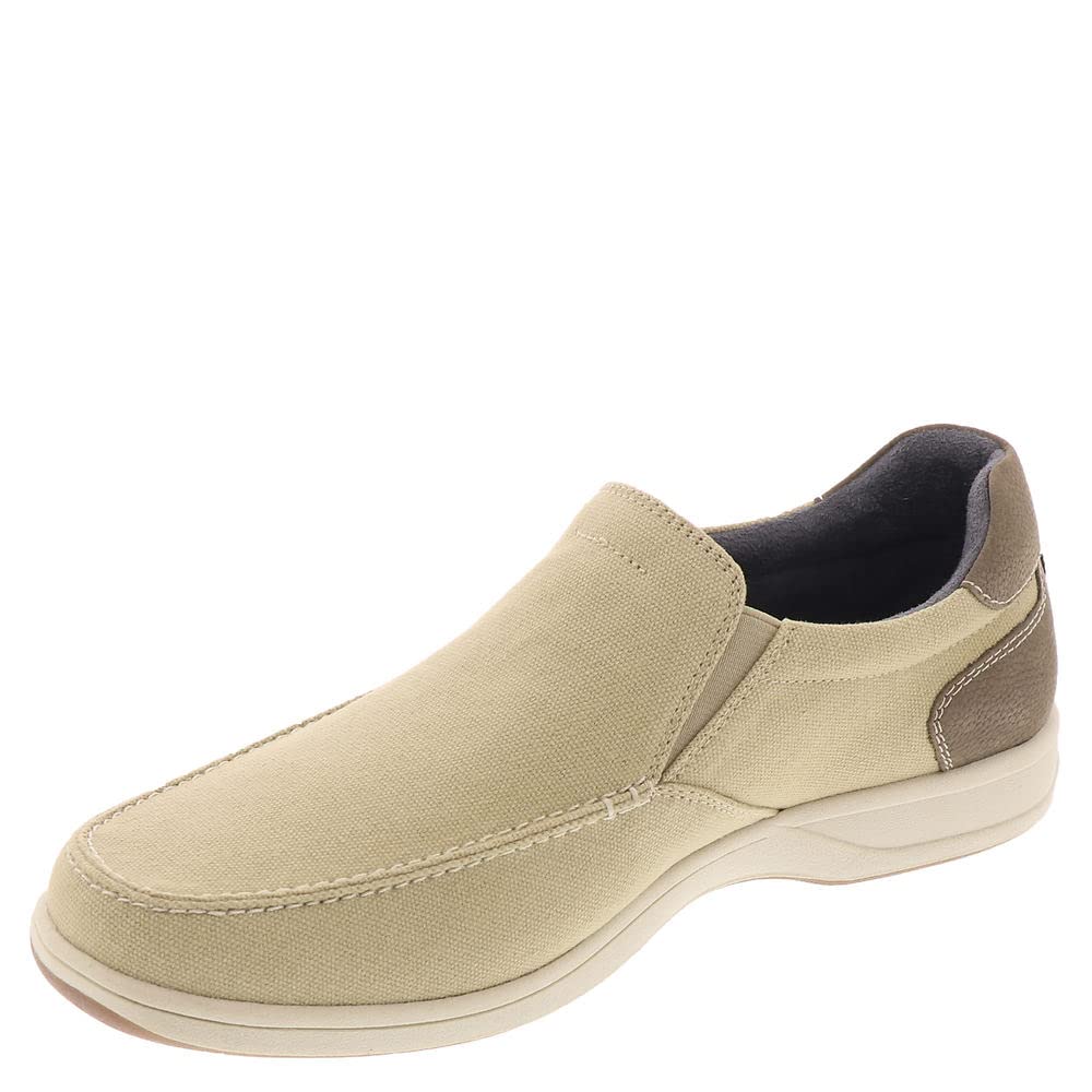 Florsheim Lakeside Canvas Moc Toe Slip On Mens Slip On 14 DM US SandMushroom
