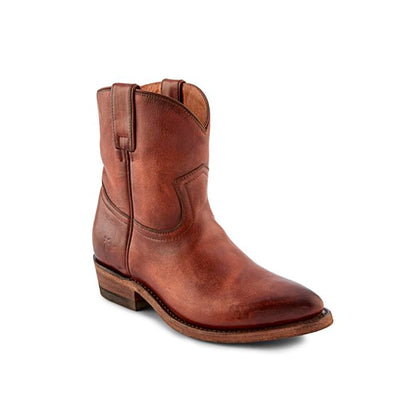 Frye Billy Short Women's Leather Western Boot - Classic Cowgirl Style, Durable Craftsmanship, Comfortable Fit, Redwood - Tonara Leather - 11M