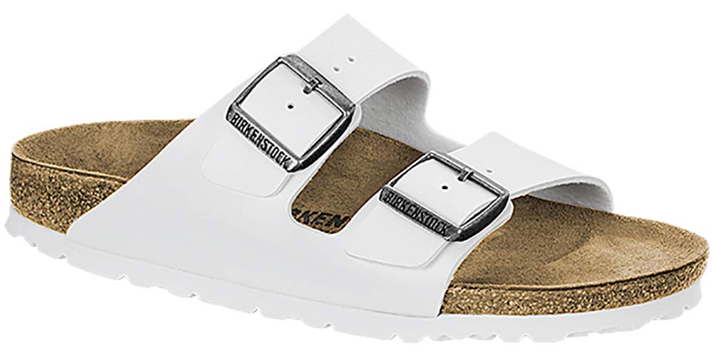 Birkenstock Women's Arizona Sandal White Birko-Flor Size 37 M EU