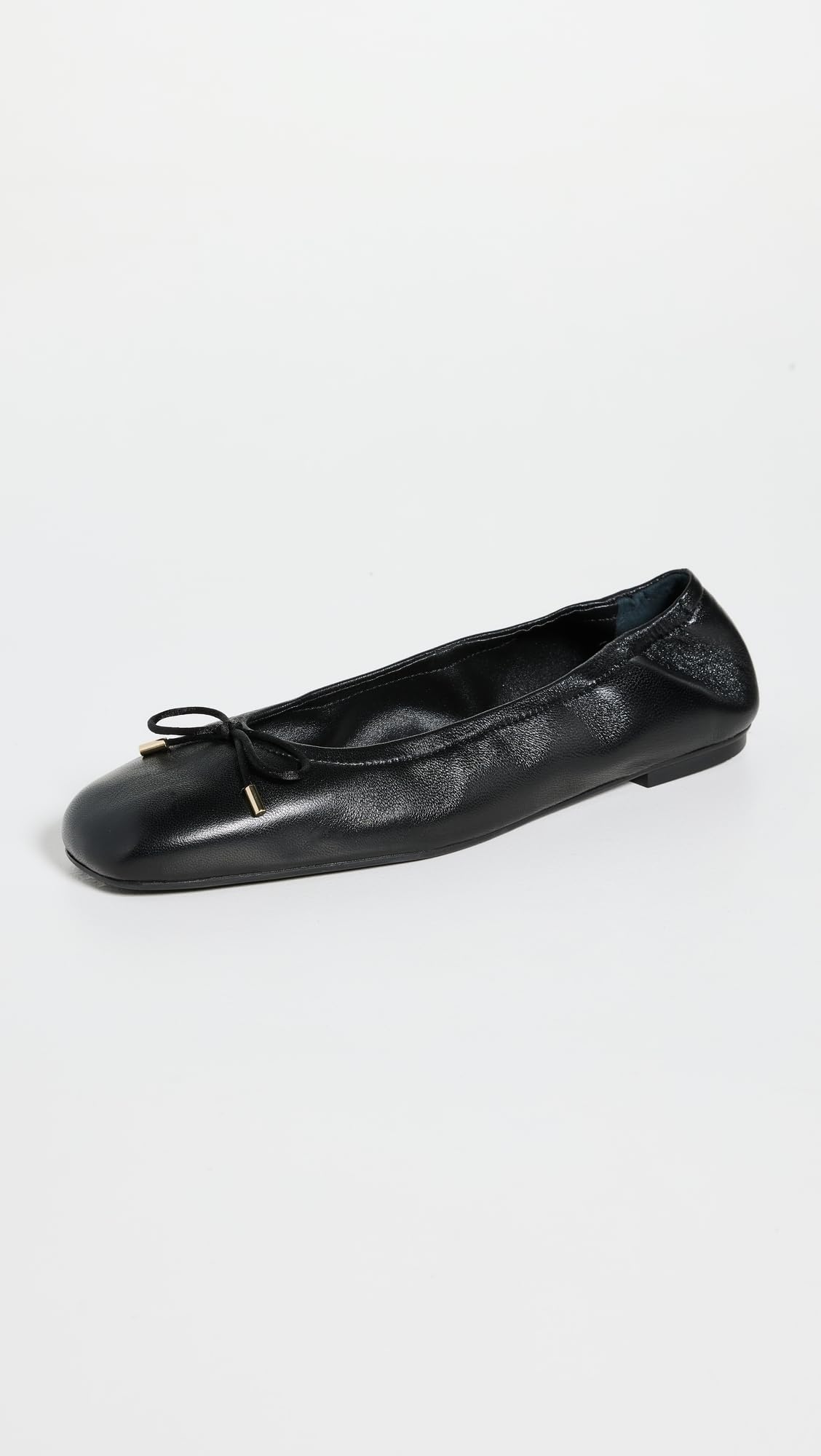 Stuart Weitzman Women's Bardot Bow Flats, Black, 8 Medium US