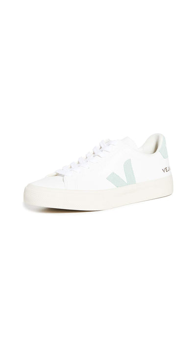 Veja Women's Campo Sneakers, Extra-White/Matcha, 11 Medium US