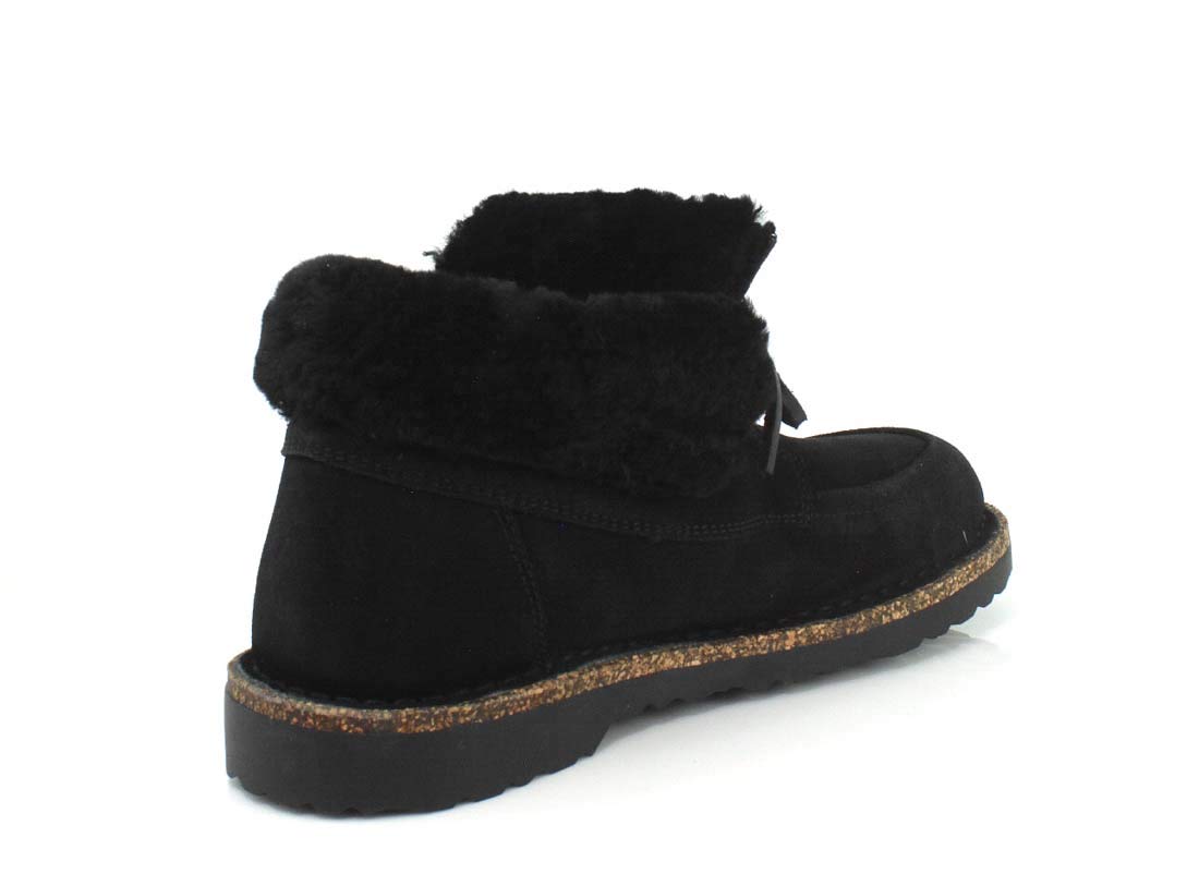 Birkenstock Women's Bakki-2 Black-Black Sherling 38 R
