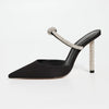 SCHUTZ Women's Pearl Pin Heels, Black, 6.5 Medium US