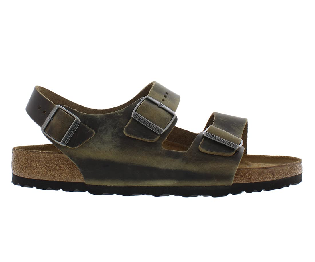 Birkenstock Men's Milano Sandals, Faded Khaki, Tan, Green, 12-12.5 Women/10-10.5 Men