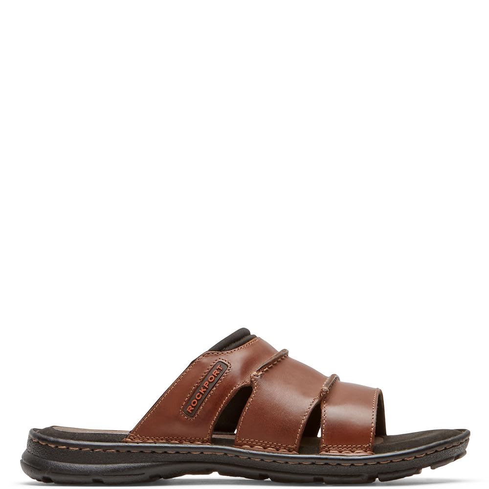 Rockport Men's Darwyn Slide Sandal, COACH BROWN, 12