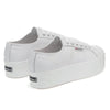 Superga 2790 Nappa Optical White/Silver Full Avorio EU 37.5 (US Women's 7) Medium