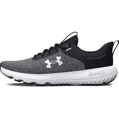 Under Armour Men's Charged Revitalize, (001) Black/Black/White, 12, US