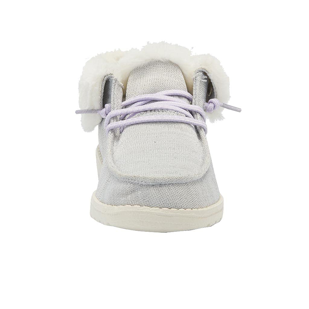 Hey Dude Girl's Britt (Toddler/Little Kid/Big Kid) Fleece White 5 Big Kid M