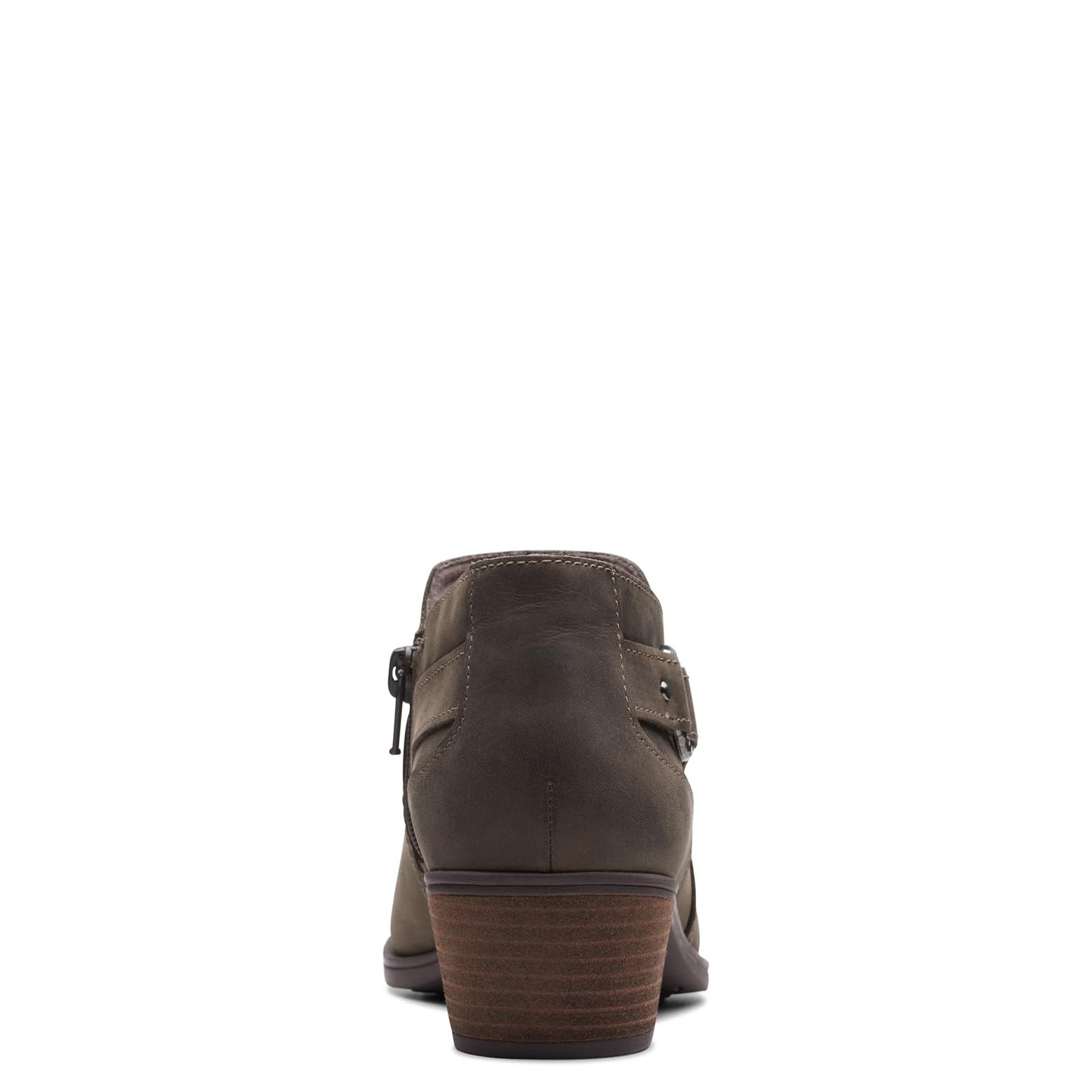 Clarks Women's Charlten Grace Ankle Boot, Taupe Oily Leather, 7.5 Wide US