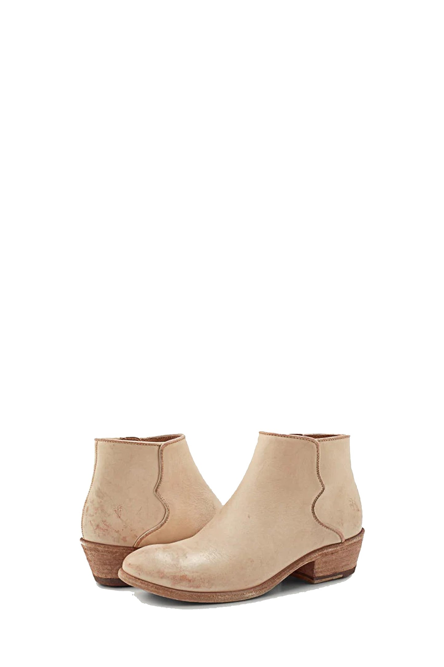 Frye Carson Piping Booties for Women Made from Soft Full-Grain Leather with Signature Western-Inspired Piping Detail and Supple Leather Lining – 4” Shaft Height, White - Toga - 11M