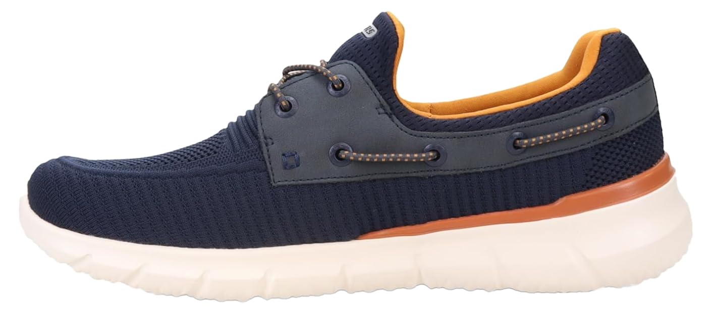 Skechers Men's Del Retto-Clean Slate Knitted Bungee Slip On, Navy, 14 W US