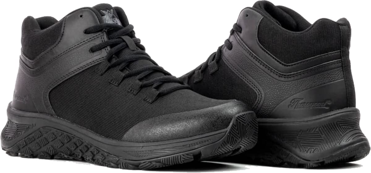 Thorogood T800 Series Non-Metallic Security Work Shoes for Men and Women - Durable Black Knit Upper with EVA Midsole and Slip-Resistant Rubber Outsole; Black - 8 M US