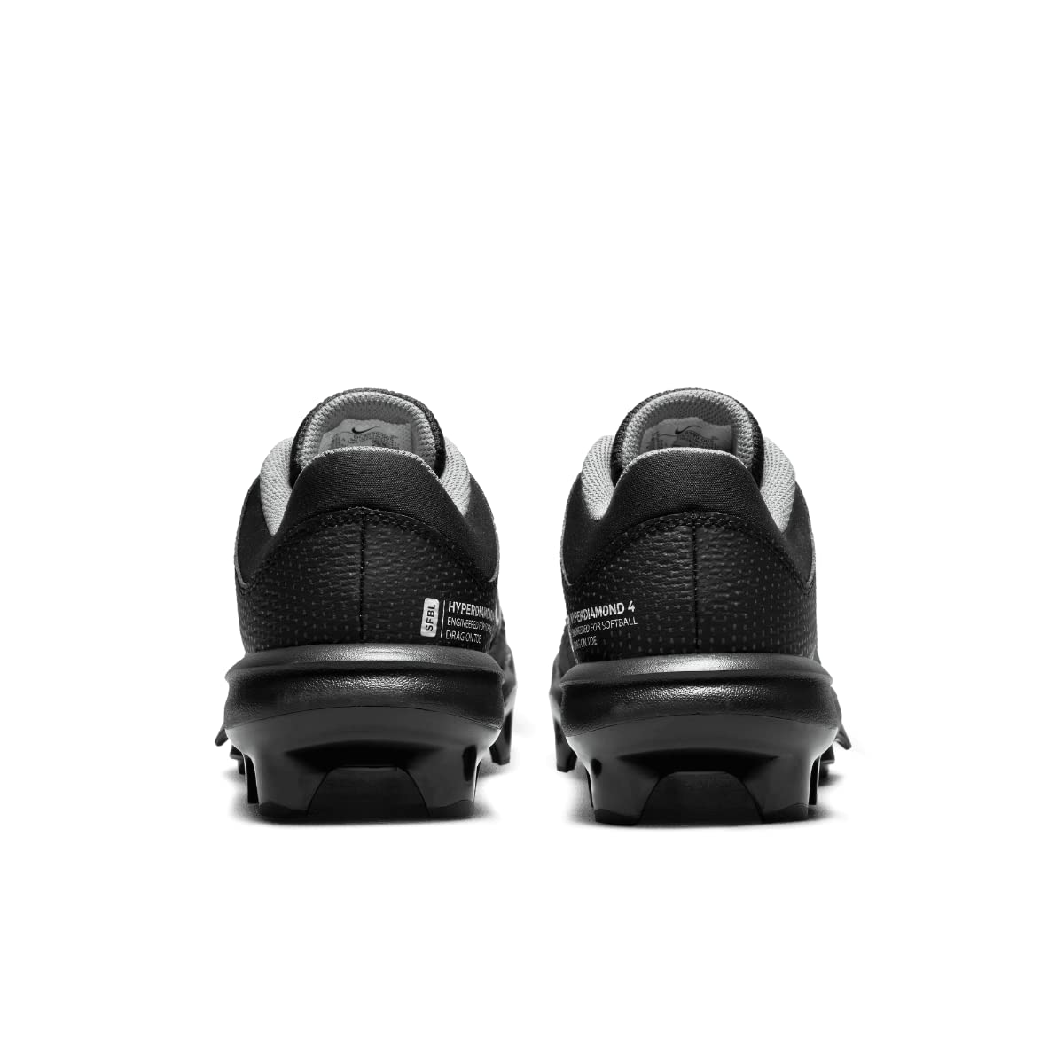 Nike Women's Hyperdiamond 4 Pro Molded Softball Cleats Black | Gray Size 6 Medium