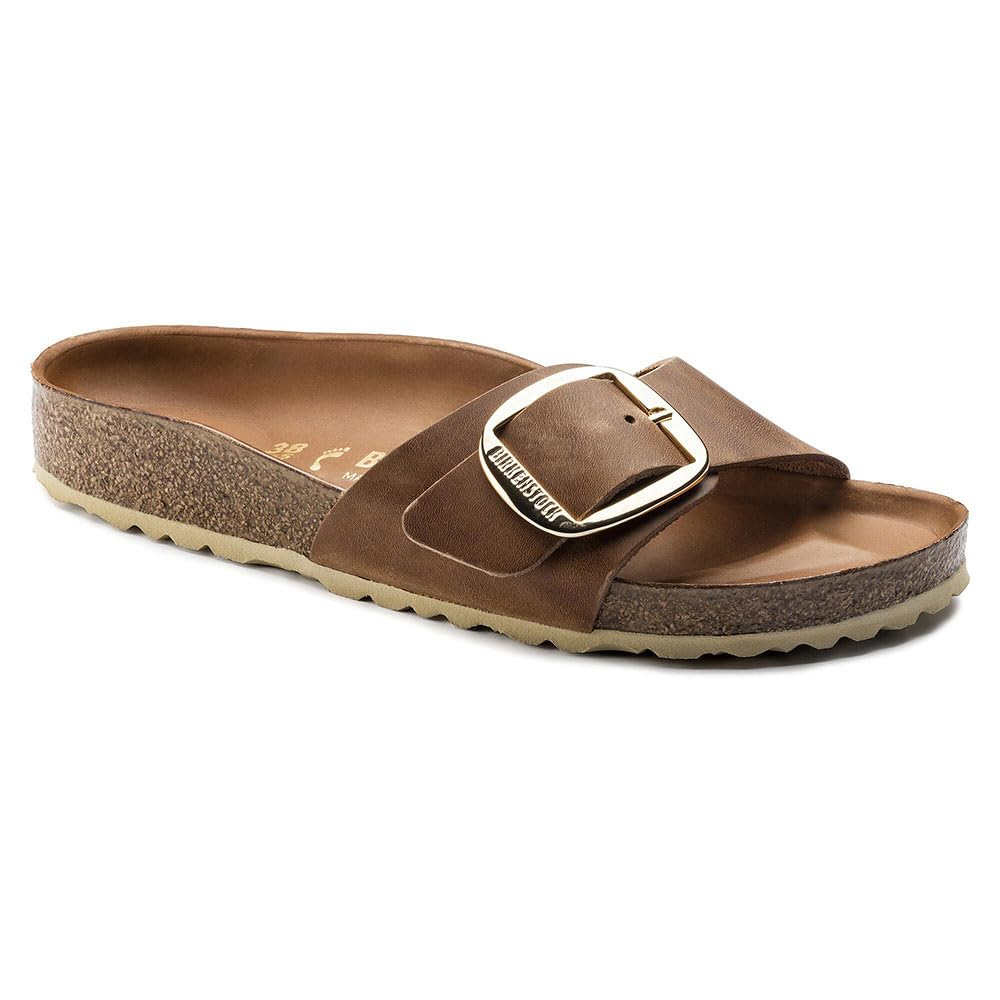 Birkenstock Madrid Big Buckle Oiled Leather Sandals 38