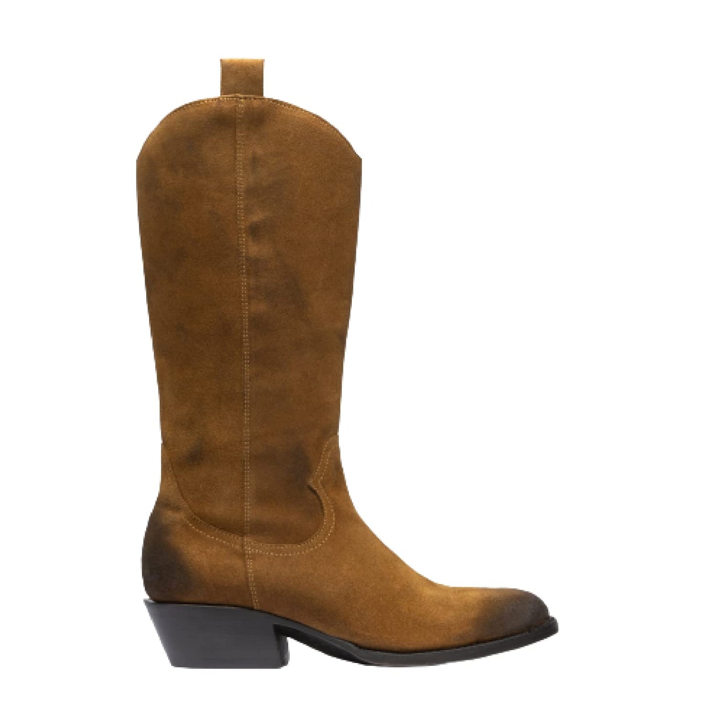 Mezcalero | Cowboys Women suede boots with finish shading on the toe and heel - Mirta Camel (8.5)