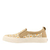 Taos Rubber Soul Slip-On Women's Sneaker - Fresh and Clean Canvas Design with Effortless Style, Removable Footbed and Arch Support - Elevated Comfort for All-Day Fashion Tan Daisy 8.5 M
