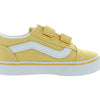 Vans Kids Old Skool V Flower (Infant/Toddler) Sneaker, Yellow, 4.5 US Unisex