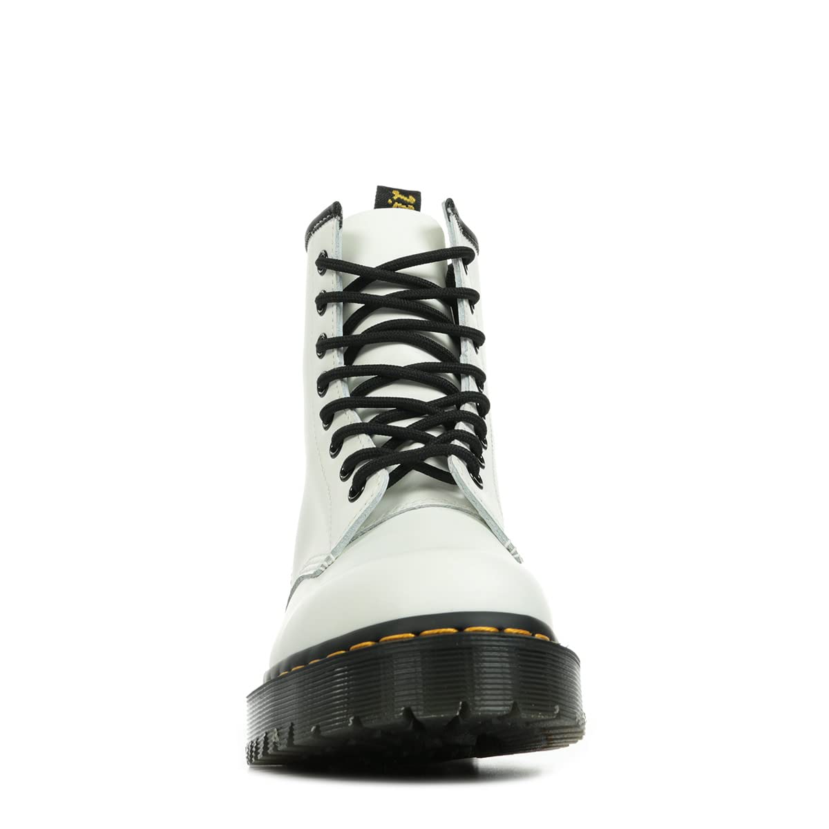 Dr. Martens Unisex 1460 Bex Smooth Leather Platform Boots, White, 14 US Women/13 US Men
