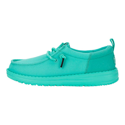 HEYDUDE Dude Perfect X Wally Funk Y Green Teal Size J6 | Kids Shoes | Kids Slip-on Loafers | Comfortable & Light-Weight