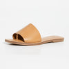 Madewell The Boardwalk Post Slide Sandal in Leather Desert Camel 10 M
