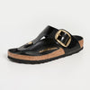 Birkenstock Women's Gizeh Big Buckle Sandals, High Shine Black, 7-7.5 Medium US