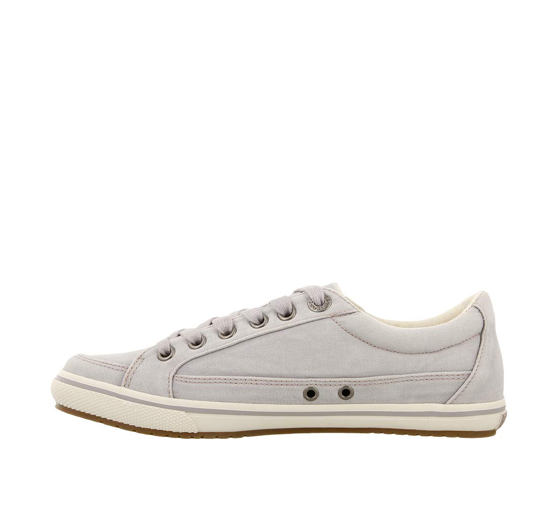 Taos Footwear Women's Moc Star Light Grey Distressed Sneaker 10 (M) US