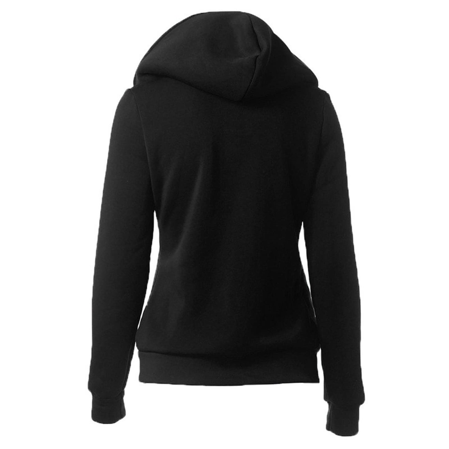 BANAAO Women's Thermal Long Hoodie Zip Up Jacket - Casual Solid Hooded Warm Winter Long Hoodie Coat Pullover Jackets