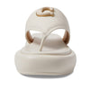 Coach Sylvie Leather Sandal Chalk 9 B (M)