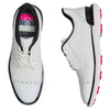 GFORE Women's Gallivan2r Brogue Cap Toe Golf Shoess, Snow/Onyx, 7 Medium