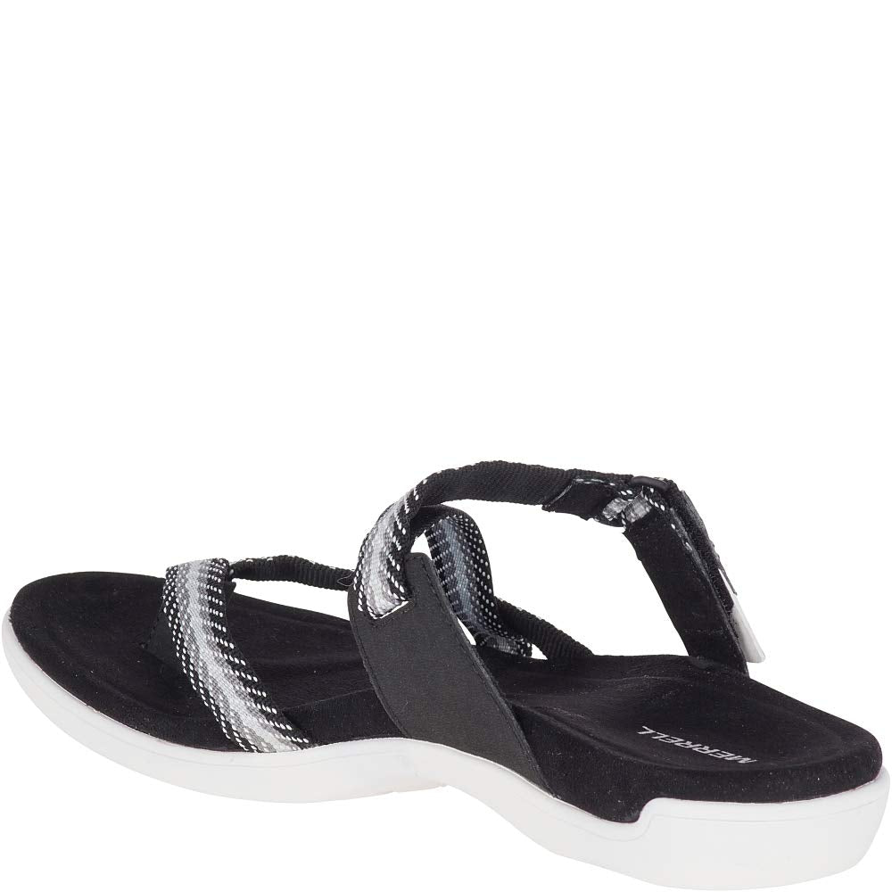 Merrell Women's District Mendi Thong Shoe, Black, 11.0 M US